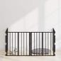 Preview: ARDEBO.de - Hundetor 4 stk. Schwarz 60 x 60 cm Verzinkter Stahl