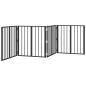 Preview: Hundetor 4 stk. Schwarz 60 x 60 cm Verzinkter Stahl