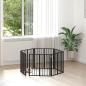Preview: ARDEBO.de - Hundetor 6 stk. Schwarz 60 x 60 cm Verzinkter Stahl