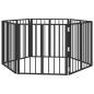 Preview: Hundetor 6 stk. Schwarz 60 x 60 cm Verzinkter Stahl
