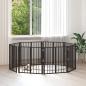 Preview: ARDEBO.de - Hundetor 8 stk. Schwarz 60 x 60 cm Verzinkter Stahl
