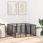 Preview: Hundetor 8 stk. Schwarz 60 x 60 cm Verzinkter Stahl