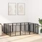 Preview: Hundetor 10 stk. Schwarz 60 x 60 cm Verzinkter Stahl