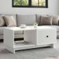Preview: ARDEBO.de - Couchtisch Weiß 90 x 50 x 40 cm Holzwerkstoff
