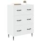 Preview: Schubladenschrank Weiß 66 x 34,5 x 89,5 cm Holzwerkstoff