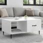Preview: ARDEBO.de - Couchtisch Weiß 90 x 50 x 40 cm Holzwerkstoff