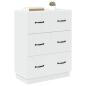 Preview: Schubladenschrank Weiß 66 x 34,5 x 87 cm Holzwerkstoff