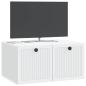 Preview: Wandmontierter TV-Schrank Weiß 59,5 x 41 x 30 cm Holzwerkstoff