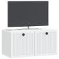 Preview: Wandmontierter TV-Schrank Weiß 59,5 x 31 x 30 cm Holzwerkstoff