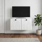 Preview: Wandmontierter TV-Schrank Weiß 59,5 x 41 x 30 cm Holzwerkstoff