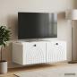 Preview: Wandmontierter TV-Schrank Weiß 78,5 x 41 x 30 cm Holzwerkstoff