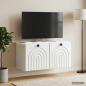 Preview: ARDEBO.de - Wandmontierter TV-Schrank Weiß 59,5 x 31 x 30 cm Holzwerkstoff