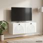 Preview: ARDEBO.de - Wandmontierter TV-Schrank Weiß 78,5 x 31 x 30 cm Holzwerkstoff
