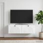 Preview: Wandmontierter TV-Schrank Weiß 98 x 31 x 30 cm Holzwerkstoff
