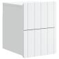 Preview: Wandmontierter Nachttisch Weiß 33 x 34,5 x 43 cm Holzwerkstoff
