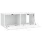 Preview: Wandmontierter TV-Schrank 78,5 x 31 x 30 cm Weiß Holzwerkstoff