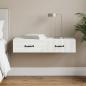 Preview: ARDEBO.de - Wandmontierter Beistelltisch Wei? 87,5 x 34,5 x 17 cm