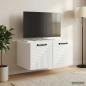 Preview: Wandmontierter TV-Schrank Weiß 59,5 x 41 x 30 cm Holzwerkstoff