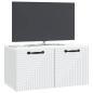Preview: Wandmontierter TV-Schrank Weiß 59,5 x 31 x 30 cm Holzwerkstoff
