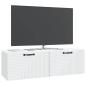 Preview: Wandmontierter TV-Schrank Weiß 98 x 31 x 30 cm Holzwerkstoff