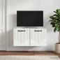 Preview: ARDEBO.de - Wandmontierter TV-Schrank Weiß 59,5 x 31 x 30 cm Holzwerkstoff