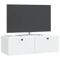Preview: Wandmontierter TV-Schrank 98 x 41 x 30 cm Weiß Holzwerkstoff