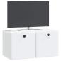Preview: Wandmontierter TV-Schrank 59,5 x 31 x 30 cm Weiß Holzwerkstoff