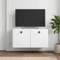 Preview: Wandmontierter TV-Schrank 59,5 x 31 x 30 cm Weiß Holzwerkstoff