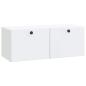 Preview: Wandmontierter TV-Schrank 78,5 x 31 x 30 cm Weiß Holzwerkstoff