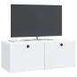 Preview: Wandmontierter TV-Schrank 78,5 x 31 x 30 cm Weiß Holzwerkstoff