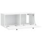 Preview: Wandmontierter TV-Schrank 78,5 x 31 x 30 cm Weiß Holzwerkstoff