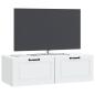 Preview: Wandmontierter TV-Schrank Weiß 98 x 41 x 30 cm Holzwerkstoff