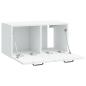 Preview: Wandmontierter TV-Schrank Weiß 59,5 x 31 x 30 cm Holzwerkstoff
