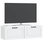 Preview: Wandmontierter TV-Schrank Weiß 98 x 31 x 30 cm Holzwerkstoff
