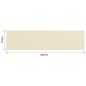 Preview: Balkon Sichtschutz Creme 75x300 cm HDPE