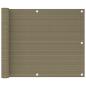 Preview: ARDEBO.de - Balkon-Sichtschutz Taupe 75x500 cm HDPE