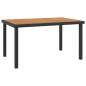 Preview: ARDEBO.de - Gartentisch Braun 140x90x74 cm Aluminium und WPC