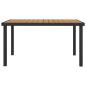 Preview: Gartentisch Braun 140x90x74 cm Aluminium und WPC