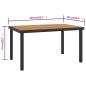 Preview: Gartentisch Braun 140x90x74 cm Aluminium und WPC