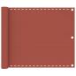 Preview: ARDEBO.de - Balkon-Sichtschutz Terracotta-Rot 75x500 cm HDPE