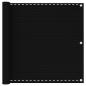 Preview: ARDEBO.de - Balkon-Sichtschutz Schwarz 90x300 cm HDPE