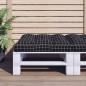 Preview: ARDEBO.de - Palettenkissen Schwarz Karomuster 70x70x12 cm Stoff