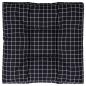 Preview: Palettenkissen Schwarz Karomuster 70x70x12 cm Stoff