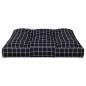 Preview: Palettenkissen Schwarz Karomuster 70x70x12 cm Stoff