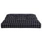 Preview: Palettenkissen Schwarz Karomuster 70x70x12 cm Stoff