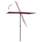 Preview: Sonnenschirm mit Aluminium-Mast 180x110 cm Bordeauxrot