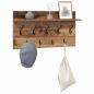 Preview: Wandmontierter nachttisch Wandhalterung Altholz 80 x 40 x 12 cm