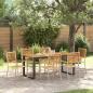 Preview: ARDEBO.de - Garten Essgruppe 7 stk. Beige Massivholz Akazie