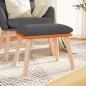 Preview: ARDEBO.de - Fußhocker Dunkelgrau 45x29,5x35 cm Stoff und Kunstleder