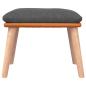 Preview: Fußhocker Dunkelgrau 45x29,5x35 cm Stoff und Kunstleder
